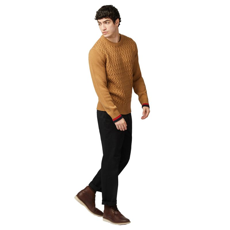 Ben Sherman Cable Textured Crew image number 3